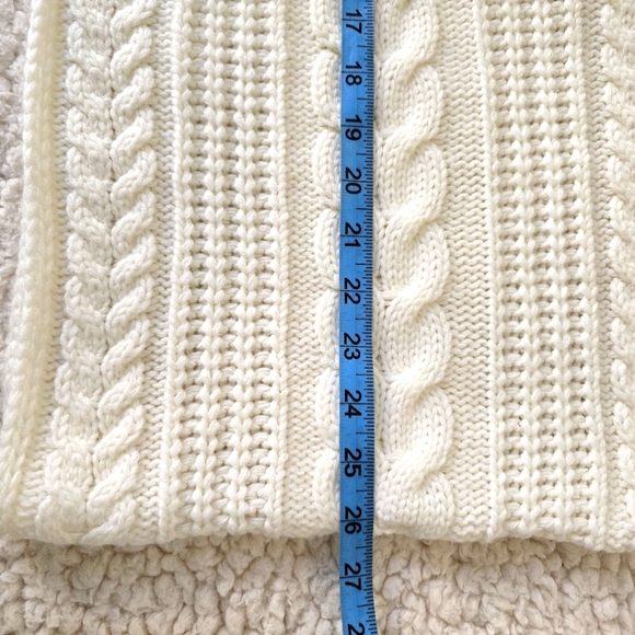 Winter White Cable Knit Infinity Scarf - Picture 8 of 10